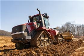 Pottstown Division: A Case IH Steiger 540 Quadtrac with a K-Tec 1228 Scraper works to remove material.