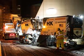 Haines & Kibblehouse, Inc.: A Wirtgen W210 milling machine works at PHL.